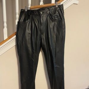 Harley Davidson black leather pants size 40/12W